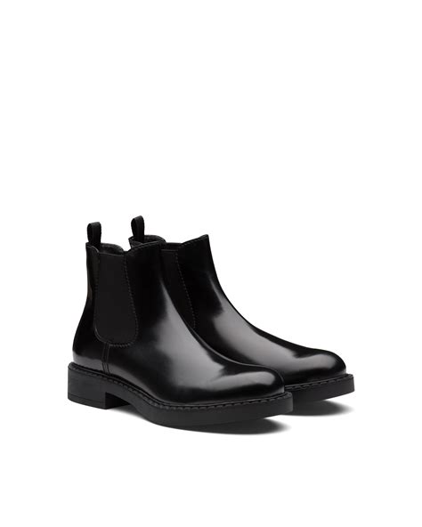 chelsea boots men prada|prada brushed leather chelsea boots.